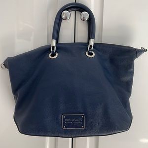 Marc by Marc Jacobs leather navy blue satchel